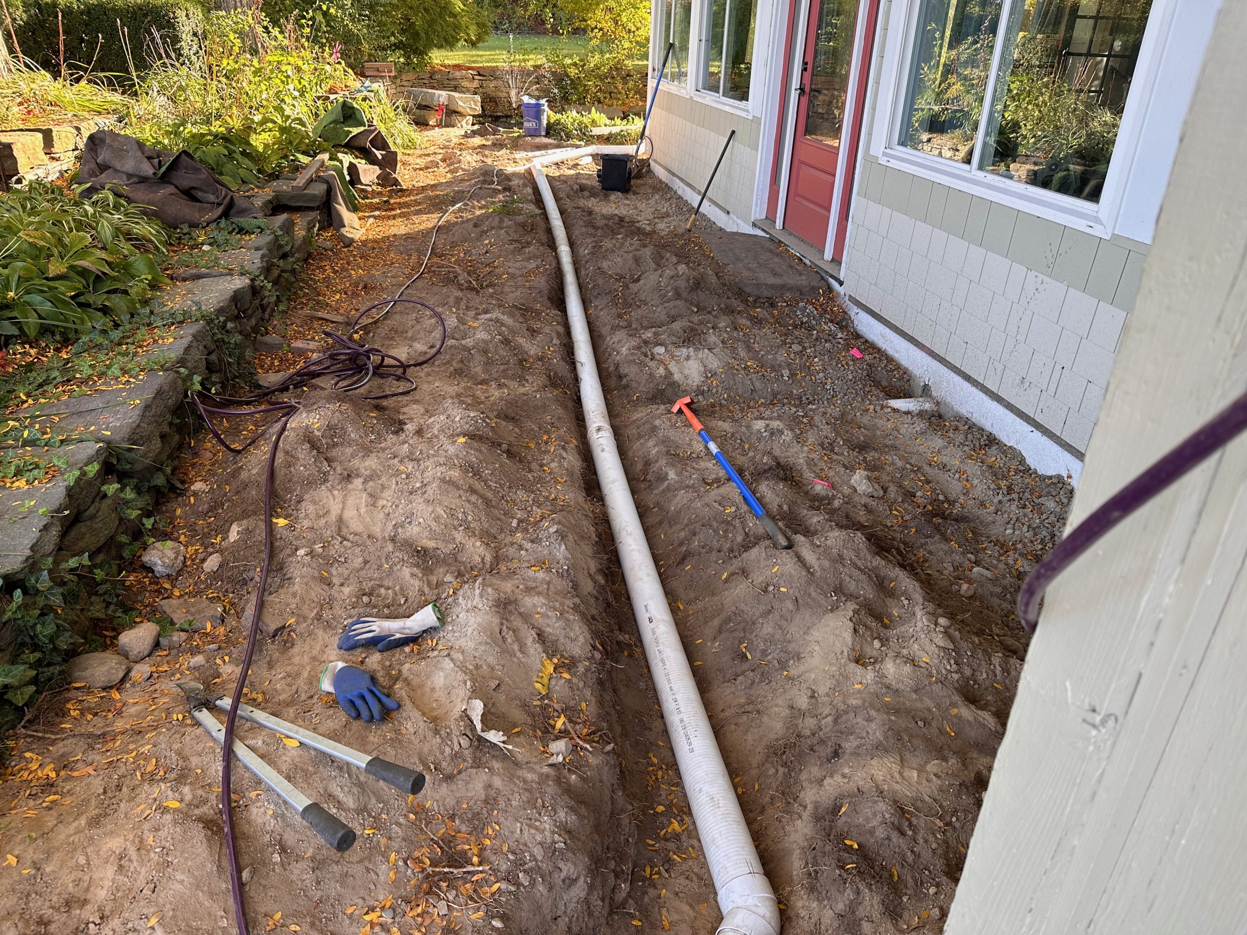 French Drains and Downspout mitigation